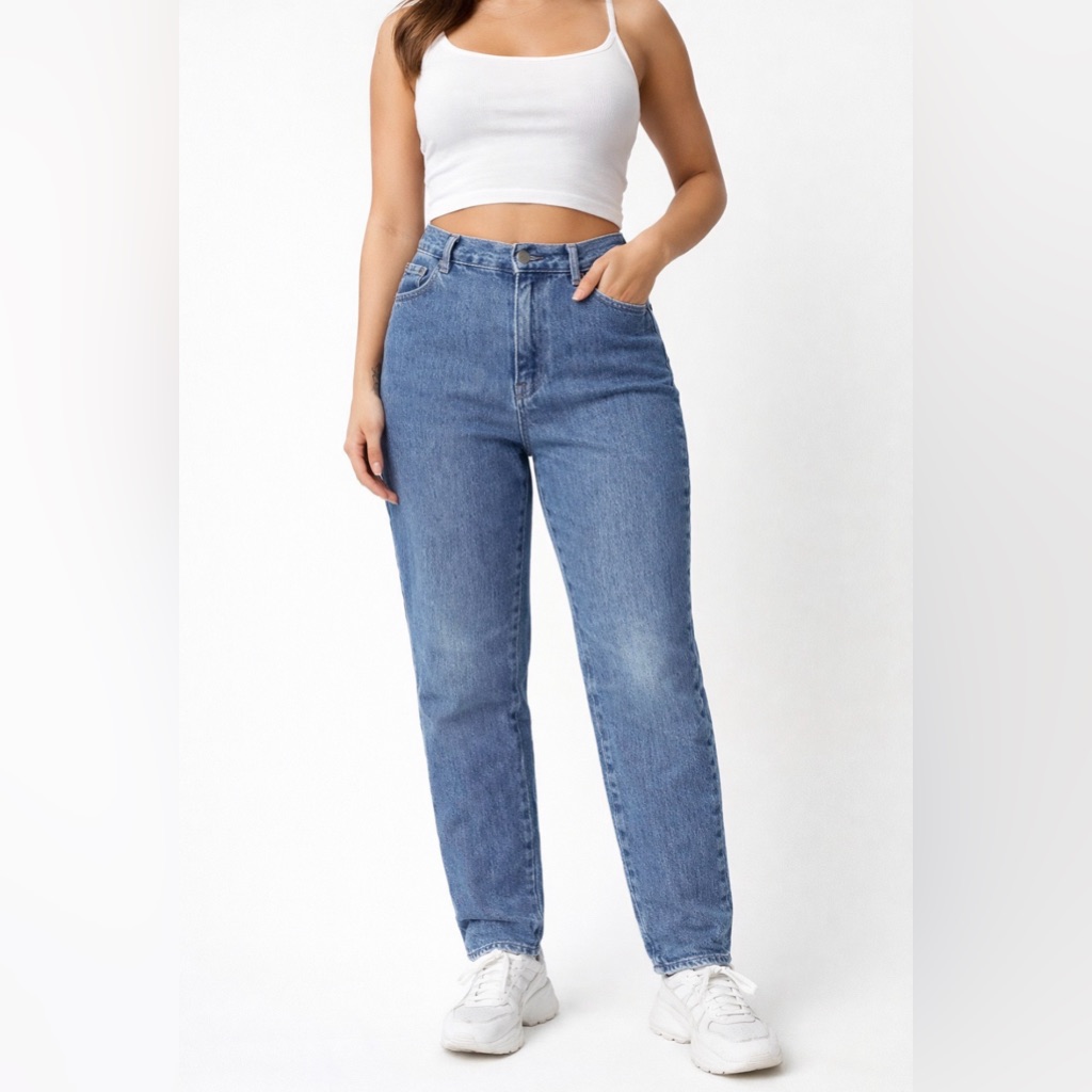 Vintage 90’s No Boundaries High Waist Denim Mom Jeans Size 11/12 - 28” Waist